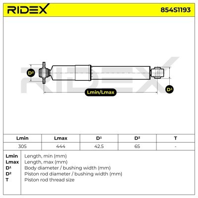Shock Absorber RIDEX 854S1193 854S1193 - photo 8