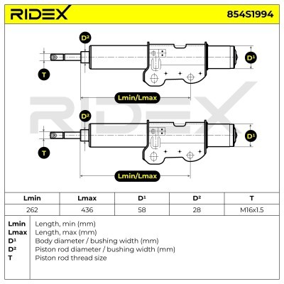 Shock Absorber RIDEX 854S1994 854S1994 - photo 4