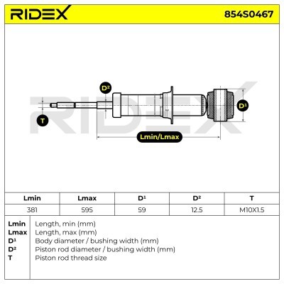 Shock Absorber RIDEX 854S0467 854S0467 - photo 8