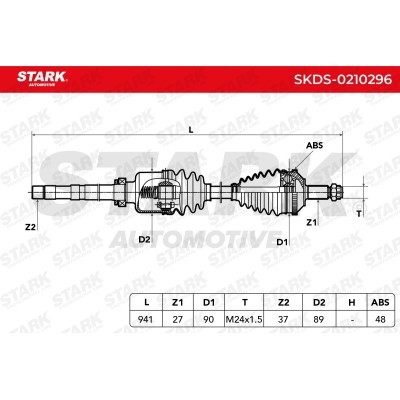 Drive Shaft Stark SKDS-0210296 SKDS-0210296 - photo 8