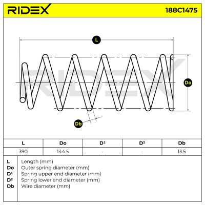 Suspension Spring RIDEX 188C1475 188C1475 - photo 6