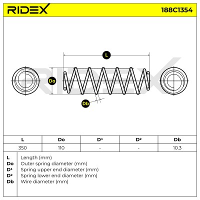 Suspension Spring RIDEX 188C1354 188C1354 - photo 5