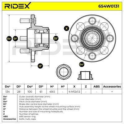 Wheel Bearing RIDEX 654W0131 654W0131 - photo 2