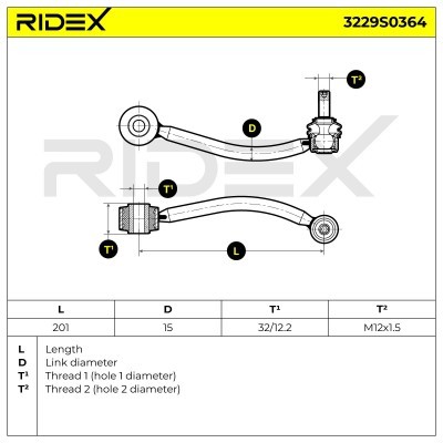 Stabilizer Link RIDEX 3229S0364 3229S0364 - photo 6