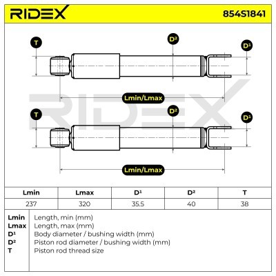 Shock Absorber RIDEX 854S1841 854S1841 - photo 4
