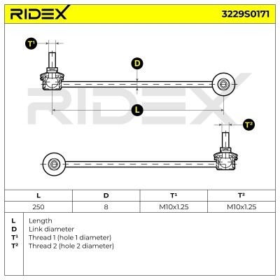 Stabilizer Link RIDEX 3229S0171 3229S0171 - photo 9
