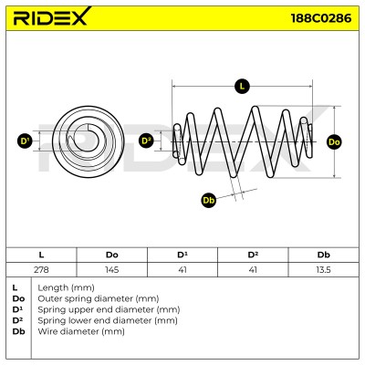 Suspension Spring RIDEX 188C0286 188C0286 - photo 5