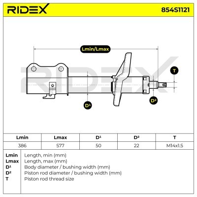 Shock Absorber RIDEX 854S1121 854S1121 - photo 6