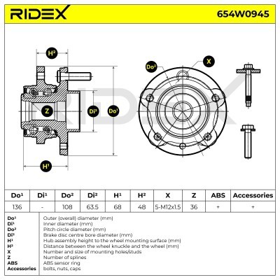 Wheel Bearing RIDEX 654W0945 654W0945 - photo 5
