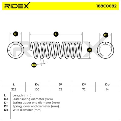 Suspension Spring RIDEX 188C0082 188C0082 - photo 5