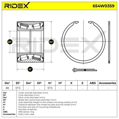 Wheel Bearing Kit RIDEX 654W0359 654W0359 - photo 6
