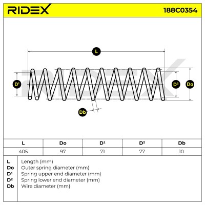 Suspension Spring RIDEX 188C0354 188C0354 - photo 5