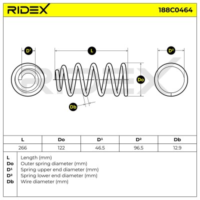 Suspension Spring RIDEX 188C0464 188C0464 - photo 5