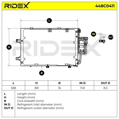 A/C condenser 448C0411 - photo 7
