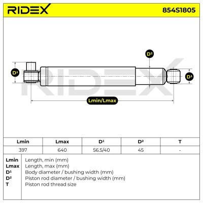 Shock Absorber RIDEX 854S1805 854S1805 - photo 8