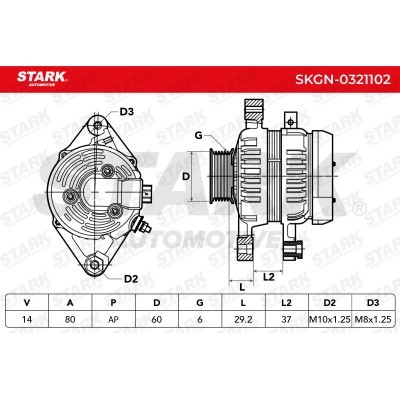 Alternator Stark SKGN-0321102 SKGN-0321102 - photo 5