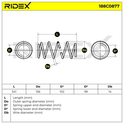 Suspension Spring RIDEX 188C0877 188C0877 - photo 5