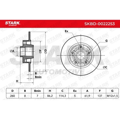 Brake Disc Stark SKBD-0022253 SKBD-0022253 - photo 4