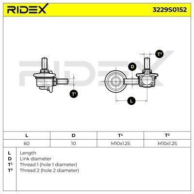 Stabilizer Link RIDEX 3229S0152 3229S0152 - photo 6
