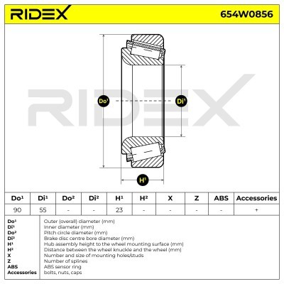 Wheel Bearing RIDEX 654W0856 654W0856 - photo 5
