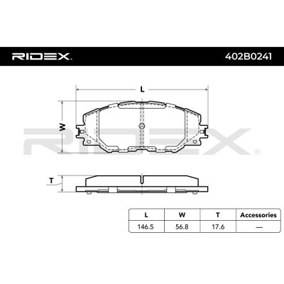 Brake Pads Set RIDEX 402B0241 402B0241 - photo 2