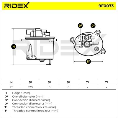 Fuel Filter RIDEX 9F0073 9F0073 - photo 4