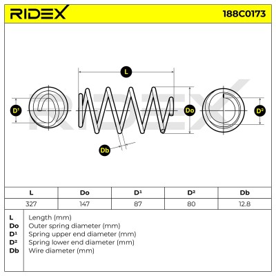 Suspension Spring RIDEX 188C0173 188C0173 - photo 4