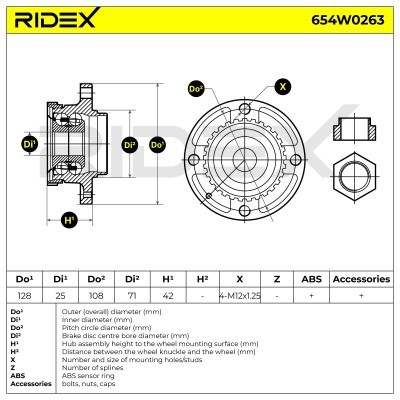 Wheel Bearing RIDEX 654W0263 654W0263 - photo 2
