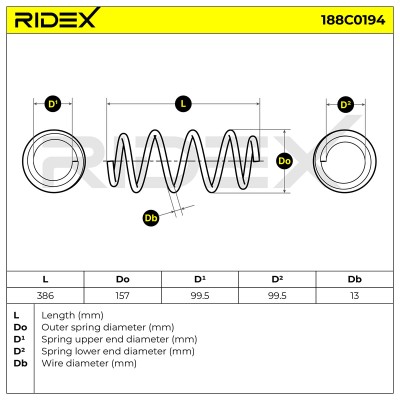Suspension Spring RIDEX 188C0194 188C0194 - photo 5