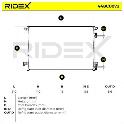 A/C condenser 448C0072 - photo 4
