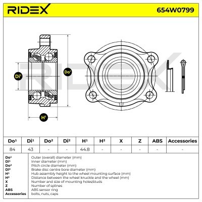 Wheel Bearing RIDEX 654W0799 654W0799 - photo 5
