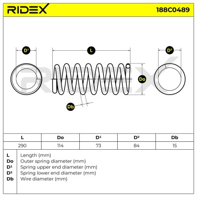 Suspension Spring RIDEX 188C0489 188C0489 - photo 5