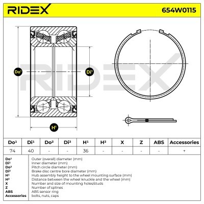 Wheel Bearing RIDEX 654W0115 654W0115 - photo 3