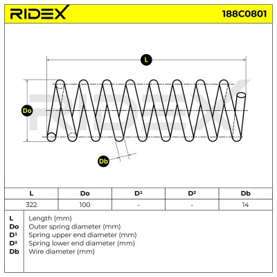 Suspension Spring RIDEX 188C0801 188C0801 - photo 5