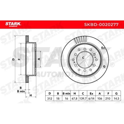 Brake Disc Stark SKBD-0020277 SKBD-0020277 - photo 5