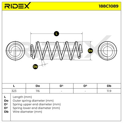 Suspension Spring RIDEX 188C1089 188C1089 - photo 4
