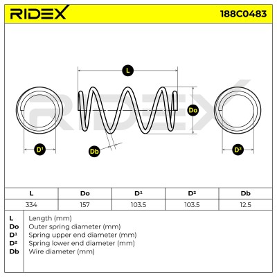Suspension Spring RIDEX 188C0483 188C0483 - photo 4