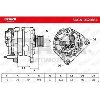 Alternator Stark SKGN-0320184 SKGN-0320184 - photo 7