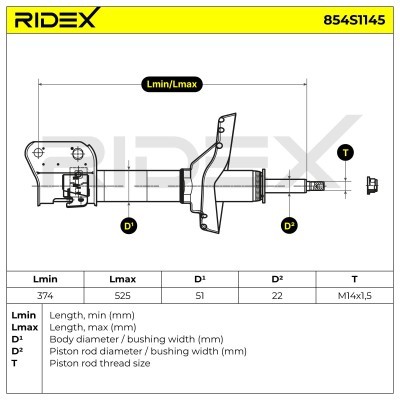 Shock Absorber RIDEX 854S1145 854S1145 - photo 11