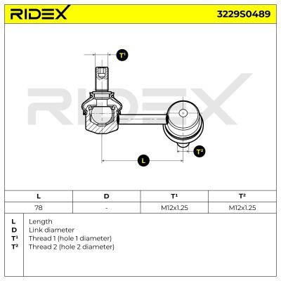 Stabilizer Link RIDEX 3229S0489 3229S0489 - photo 6