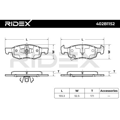 Brake Pads Set RIDEX 402B1152 402B1152 - photo 5
