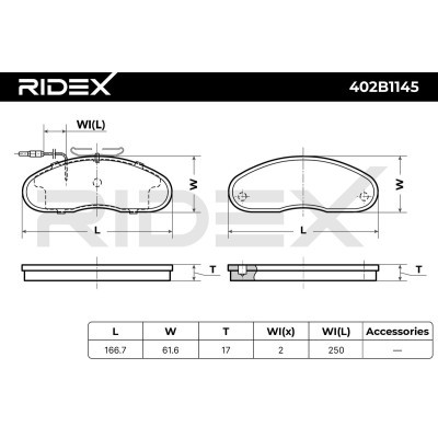 Brake Pads Set RIDEX 402B1145 402B1145 - photo 6
