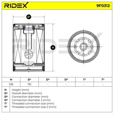 Fuel Filter RIDEX 9F0312 9F0312 - photo 6