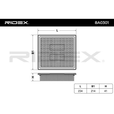 Air Filter RIDEX 8A0301 8A0301 - photo 6