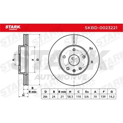 Brake Disc Stark SKBD-0023221 SKBD-0023221 - photo 3