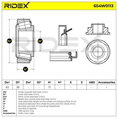 Wheel Bearing RIDEX 654W0113 654W0113 - photo 2