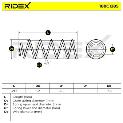 Suspension Spring RIDEX 188C1285 188C1285 - photo 5