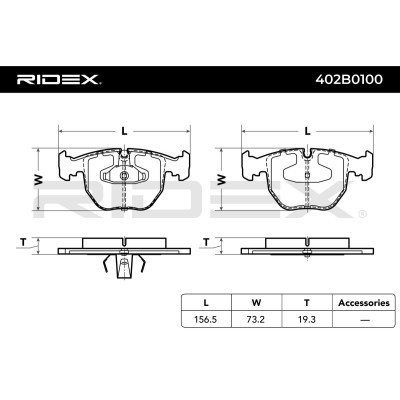 Brake Pads Set RIDEX 402B0100 402B0100 - photo 3