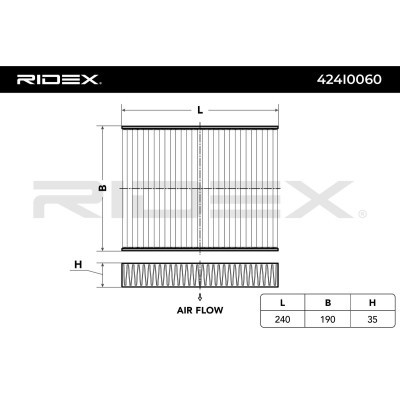 Cabin Air Filter RIDEX 424I0060 424I0060 - photo 3