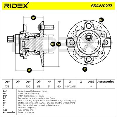 Wheel Bearing RIDEX 654W0273 654W0273 - photo 5